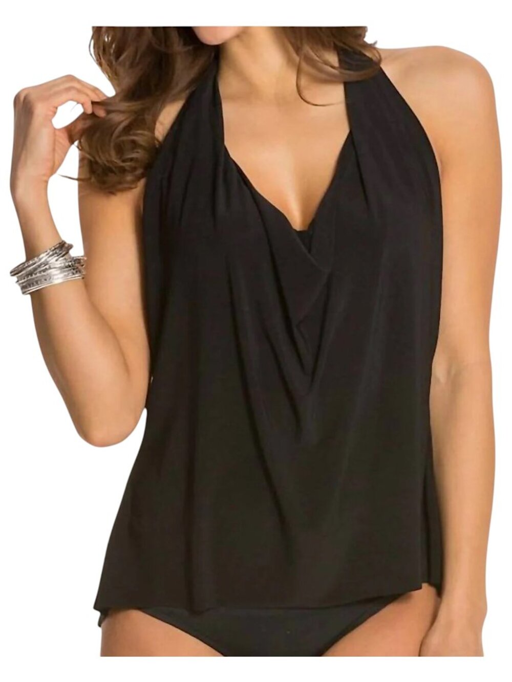 Magicsuit  Sophie Underwire Bra Cowl Neck Halter Tankini Top Swim New NWT 16